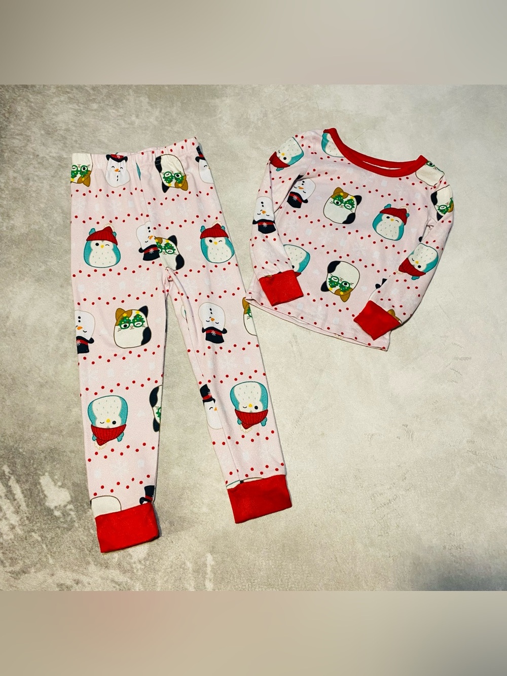 Squishmallows Girls Christmas Pajama Set Size 6